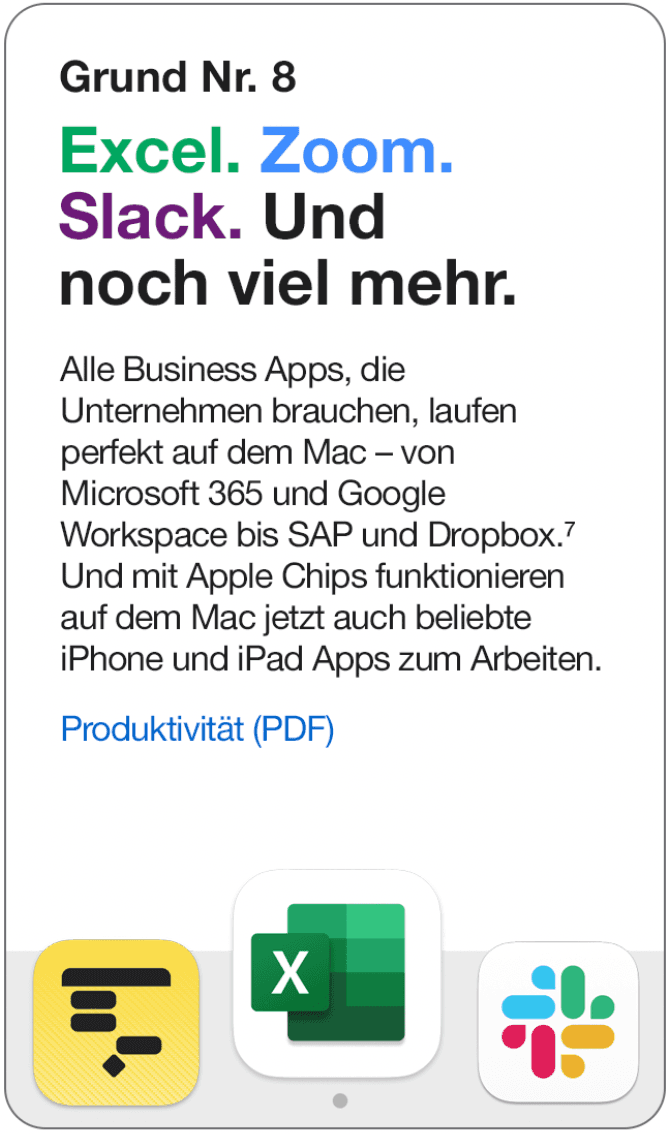 Mehr Informationen zu Mac und Produktivität