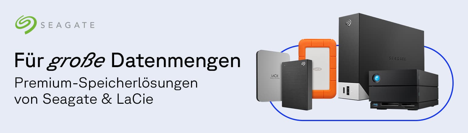 Zu den Speicherlösungen von Seagate & LaCie