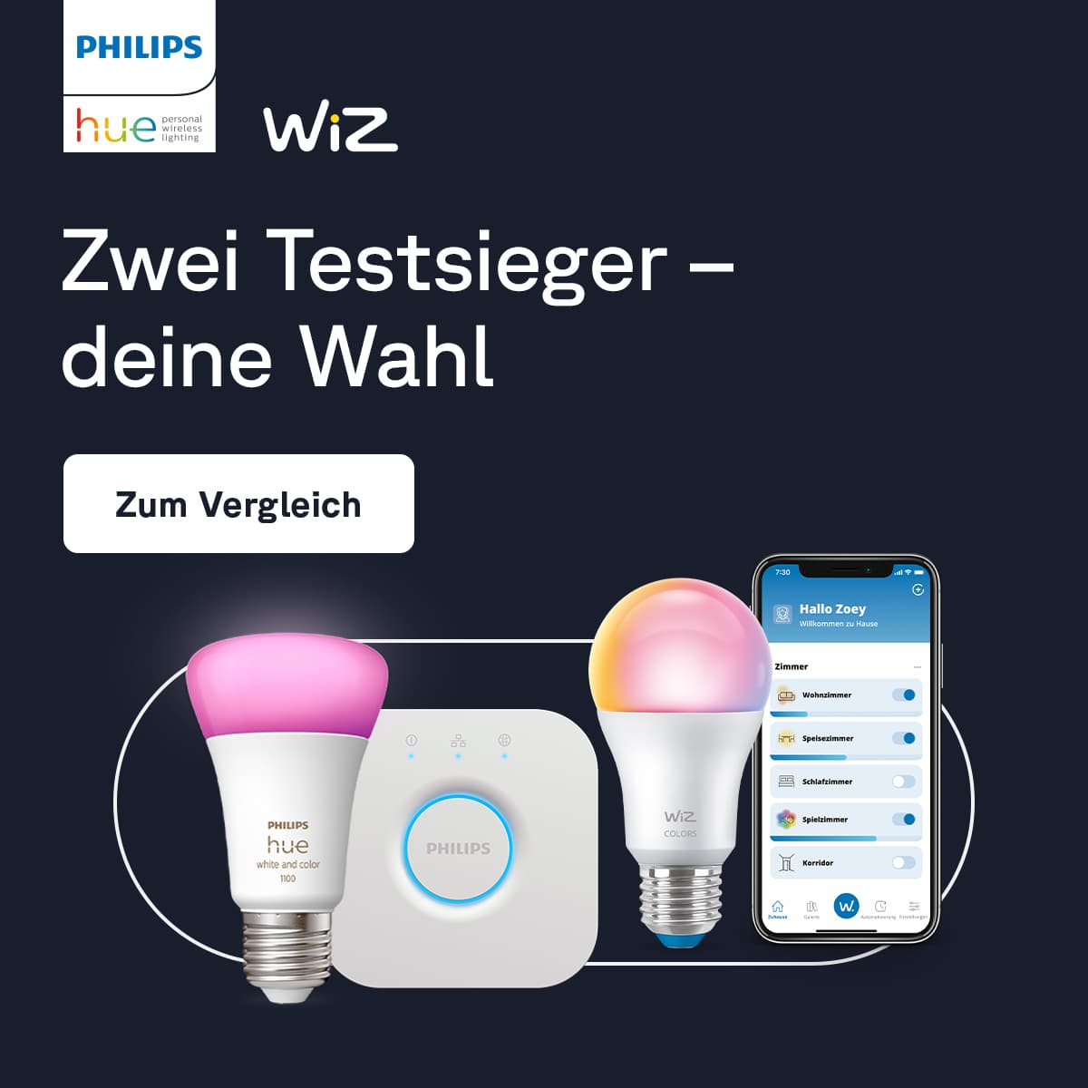 Zu Philips Hue & WiZ
