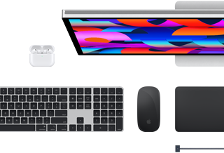 Mac Zubehör: AirPods, Studio Display, Magic Keyboard, Magic Mouse, Magic Trackpad, MagSafe Ladekabel