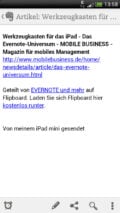 Anzeige eines Artikel