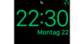 Die Apple Watch im Nachtmodus, was leider nur mit Ladegerät funktioniert.