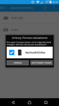 Auch in der "My Cloud"-App erhalte ich Infos zu Firmware-Updates.