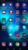 Apps lassen sich auch in Ordnern strukturieren.