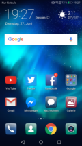 Der Startbildschirm von EMUI 5.1