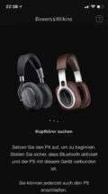 Die App beim Pairing mit dem B&W PX