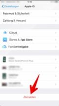 ... meldet ihr eure Apple-ID ab.