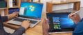 Der Support für Windows 7 (im Bild links) endet 2020. Der Umstieg auf Windows 10 (im Bild rechts) ist spätestens dann sehr sinnvoll.